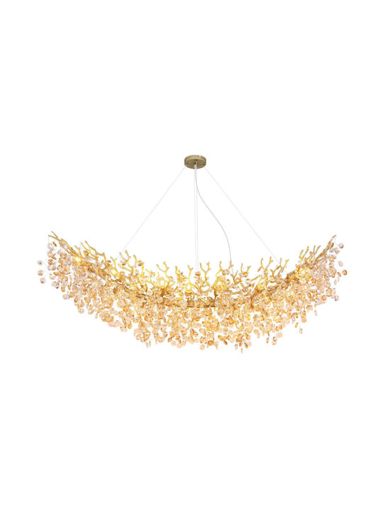 Globo Lighting Πολυέλαιος με Κρύσταλλα Χρυσός Globo Lighting Πολυέλαιος με Κρύσταλλα Χρυσός