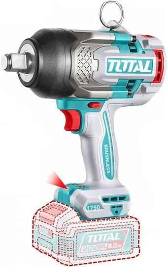 Total TIWLI201751 Brushless Schlagschrauber Akku 20V Solo mit Aufnahme 3/4"