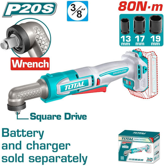 Total TAIWLI2081 Безчетков Гайковерт На Батерия 20V Solo с Добре дошли 3/8"