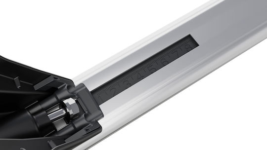 Menabo Komplettes Aluminium Dachträger Set Omega L 130 cm Silber für Toyota Corolla Verso 5 Türen 2004>2007-2 Stück 9970 Mb+13470 Mb Mp.to.13470/mb-omgs-16