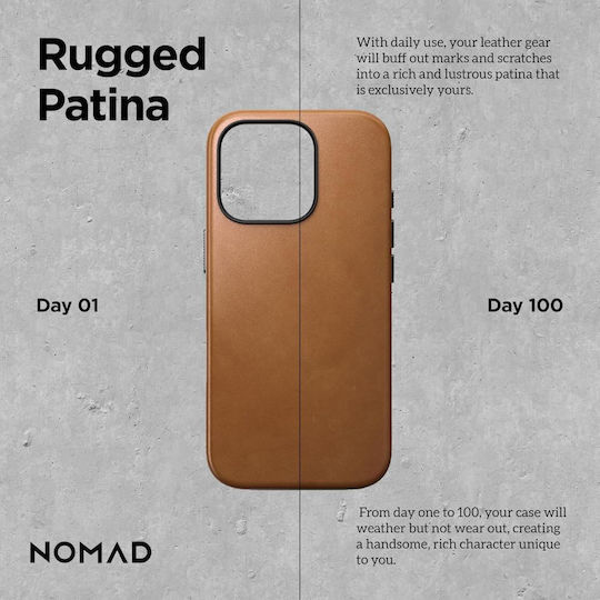 Nomad Back Cover Leder 1.15mm Braune (iPhone 16 Pro)