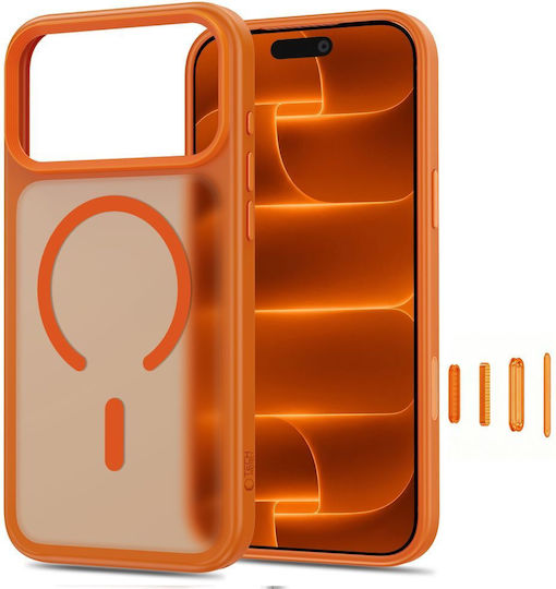 Tech-protect Magmat Magsafe Cc Iphone 17 Pro 18 Pro Matte Cosmic Orange 5906302341627