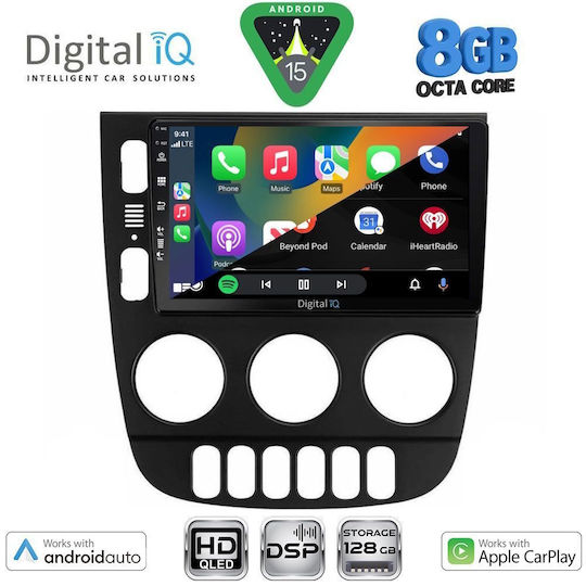Digital IQ Auto-Audiosystem für Mercedes-Benz ML 2002-2005 Bluetooth USB Eingebautes Wi-Fi GPS Apple CarPlay Android Auto mit 9 Zoll Touchscreen