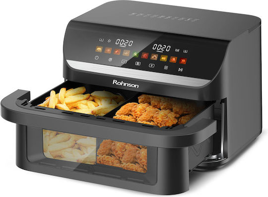 Rohnson Air Fryer με Διπλό Αποσπώμενο Κάδο 5lt Μαύρο R-28011