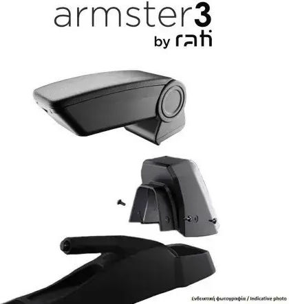 Rati Armster Car Leather Armrest for Opel Crossland X Black