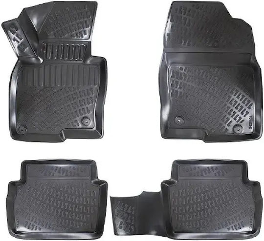 Umbrella Satz Vorder- und Hintermatten 4Stück aus Gummi für Mazda CX-5 2012-2017 Schwarz