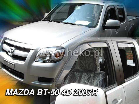 Heko Satz Windabweiser Vordere Dark Fime für Ford Ranger Mazda BT-50 2Stück