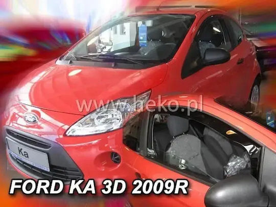 Heko Set of Windbreakers Front Car Dark Fime for Ford Ka 2pcs