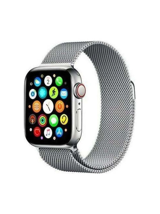 Mercury Armband Rostfreier Stahl Silber (Apple Watch 44/45/46mm/Ultra 49mm) 33782
