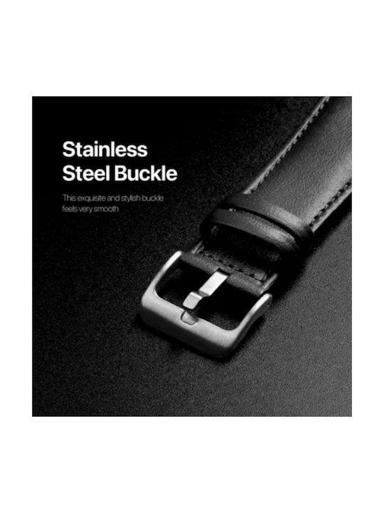 Dux Ducis Λουράκι Δερμάτινο Μαύρο (Apple Watch 38/40/41mm)