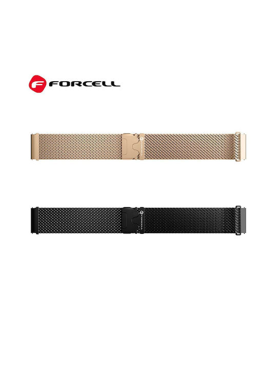 Forcell Λουράκι Ανοξείδωτο Ατσάλι Χρυσό (Samsung Galaxy Watch)
