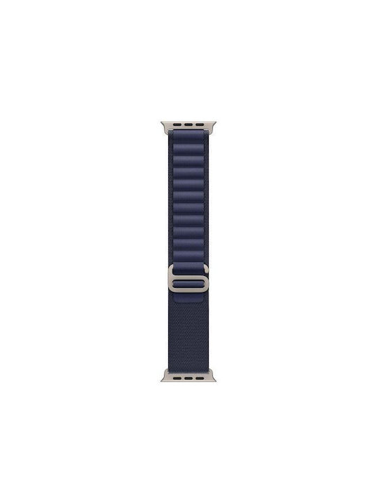 Apple Alpine Loop Large Natural Titanium Finish Curea Tesatura Navy (Apple Watch 46mm)