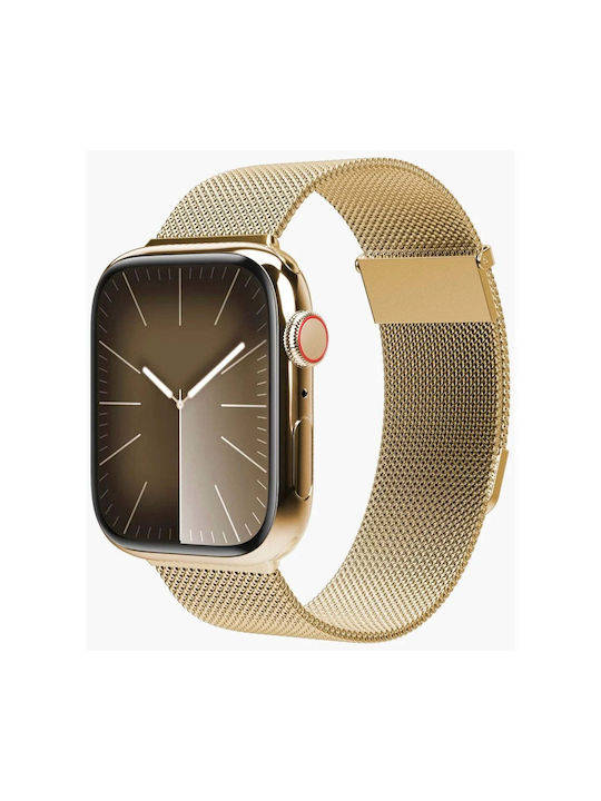 Vonmählen Milanese Loop 2 Tragbare Bänder für Apple Watch 42 44 45 49 mm Einheitsgröße Gold Aws00126 Vonmählen Milanese Loop 2 Tragbare Bänder für Apple Watch 42 44 45 49 mm Einheitsgröße Gold Aws00126