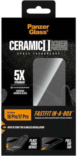 Panzerglass Ceramic Screen Protector Apple Iphone 18 Pro 17 Pro W Fastfit In-a-box