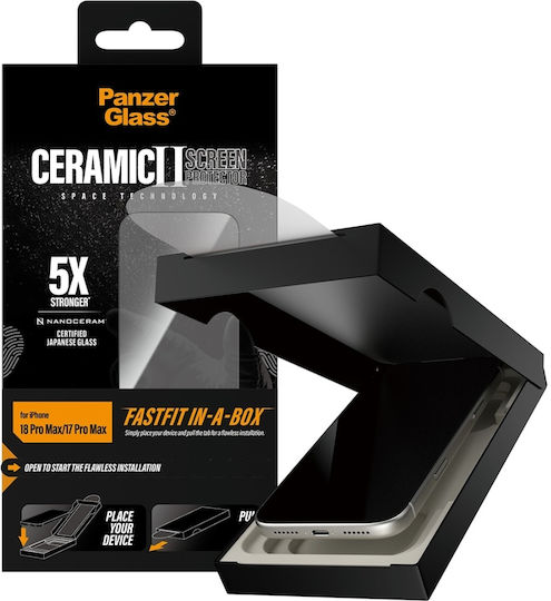 PanzerGlass Keramik Displayschutzfolie Apple iPhone 18 Pro Max / iPhone 17 Pro Max Mit Schnellbefestigung In-Box