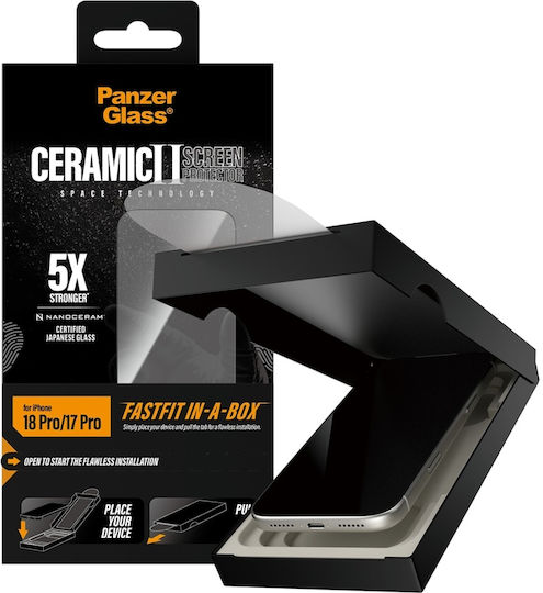 Panzerglass Ceramic Screen Protector Apple Iphone 18 Pro 17 Pro W Fastfit In-a-box
