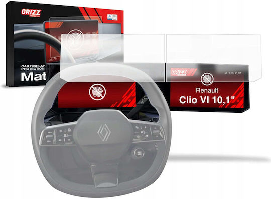 Grizzglass Mată Folie Protectoare Cardisplay Protection Renault Clio 6 10 1'' 2026 2 în 1