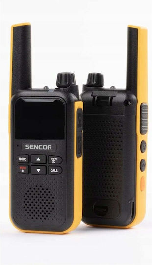 Sencor SMR 700 Walkie Talkie 2W с Монохромен Дисплей Комплект 2 Бр в Жълт Цвят