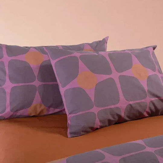 Nef-Nef Homeware Σετ Μονή Casual Coreo 170x240cm Mauve