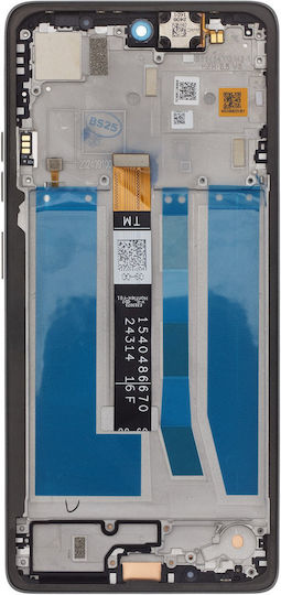Motorola Screen with Touch Mechanism and Frame for Motorola G75 5G (Gray)