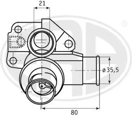 Termostat lichid de răcire Mahle Original TI 69 85D