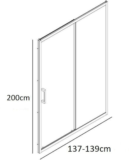 Devon Noxx Duschkabine mit Schiebetür 137-139x200cm Klarglas Gold gebürstet Devon Noxx Duschkabine mit Schiebetür 137-139x200cm Klarglas Gold gebürstet