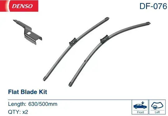 Denso Σετ Μπροστινοί Υαλοκαθαριστήρες Αυτοκινήτου 630mm/500mm