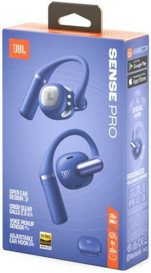 JBL Sense Pro Open Ear Bluetooth Handsfree Ακουστικά με Αντοχή στον Ιδρώτα και Θήκη Φόρτισης Μπλε