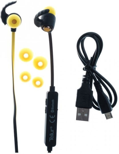 Tellur Speed In-ear Bluetooth Handsfree Ακουστικά με Αντοχή στον Ιδρώτα Κίτρινα