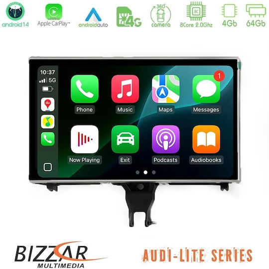 Bizzar Auto-Audiosystem für Audi A6 2012-2018 mit Touchscreen 8.8" Bluetooth USB AUX Eingebautes Wi-Fi GPS Apple CarPlay Android Auto