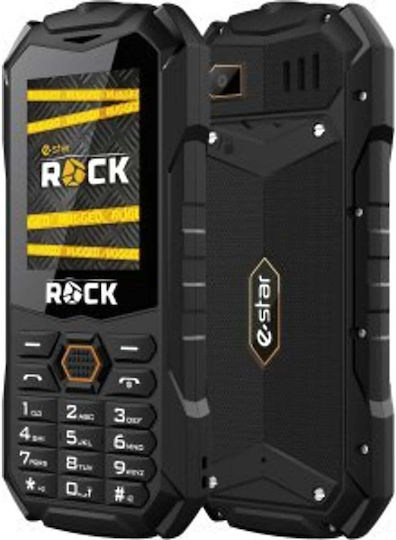 eStar Rock Dual-SIM Widerstandsfähig Handy mit Tasten Schwarz