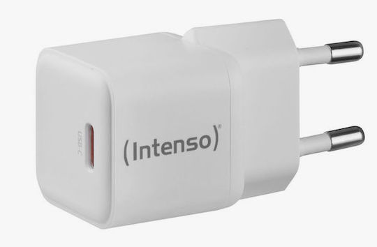 Intenso Φορτιστής Χωρίς Καλώδιο GaN με Θύρα USB-C 30W Power Delivery / Quick Charge 5.0 Λευκός (W30C²)