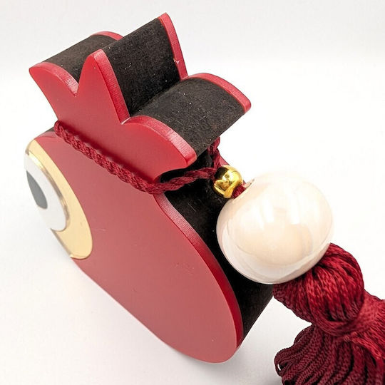 Grekas Home Tabletop New Year's Lucky Charm Red Burner Made of Plexiglass 9.5cm