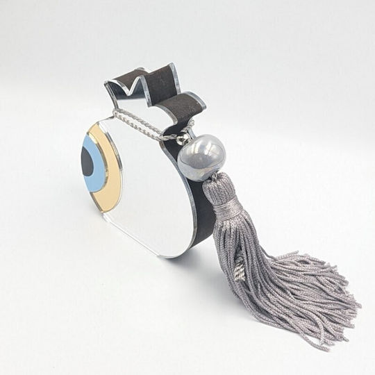 Grekas Home Tabletop New Year's Lucky Charm Eye Grey Made of Plexiglass 9.5cm