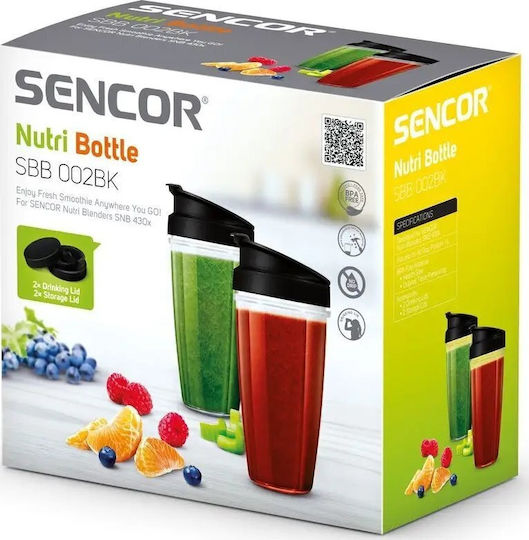 Sencor Sbb 002bk Ersatzteile Flaschen Nutri Blender Snb 430x 2 Stück Schwarz