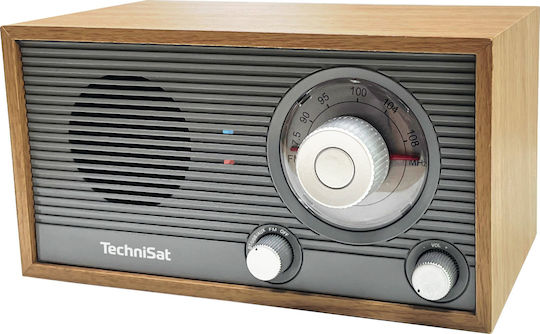 Technisat Classic 205 Retro Tischplatte Radio Elektrisch mit Bluetooth und USB Braun