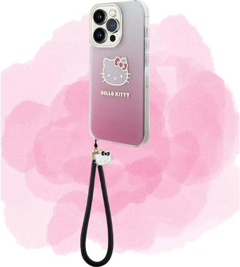 Hello Kitty Nylon Cord Kitty Head Phone Charm Black