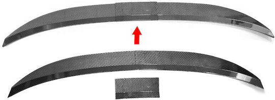 Car Rear Spoiler Plastic Glossy Carbon Look Universal