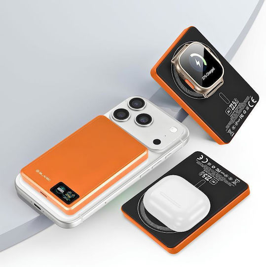 Blavec BJ-03 Тънка Външна Батерия MagSafe 10000mAh 22.5W Power Delivery Оранжева