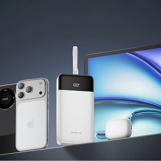 Cuktech Power Bank 25000mAh 120W mit USB-A Ausgangsanschlüsse und USB-C Ausgangsanschlüsse Weiß