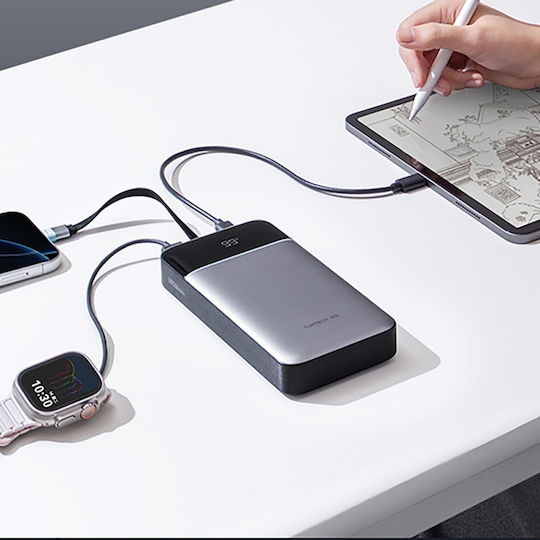 Cuktech Power Bank 25000mAh 120W cu Port USB-A și Port USB-C Gri