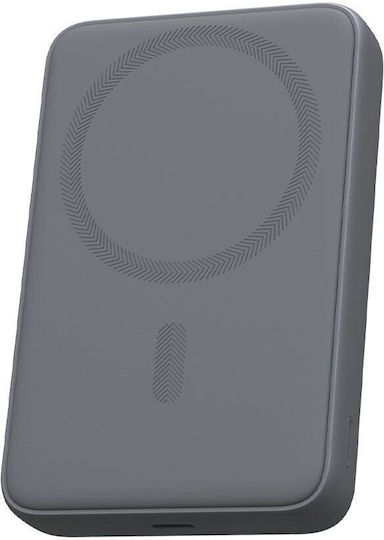 Aukey PB-MS04 MagSafe Qi2 Външна Батерия 10000mAh 20W с USB-C Изходен Порт Power Delivery Сива