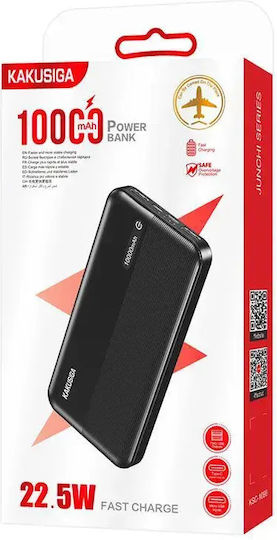 Kakusiga KSC-1098 Външна Батерия 10000mAh с 2 USB-A Порта Power Delivery Черен