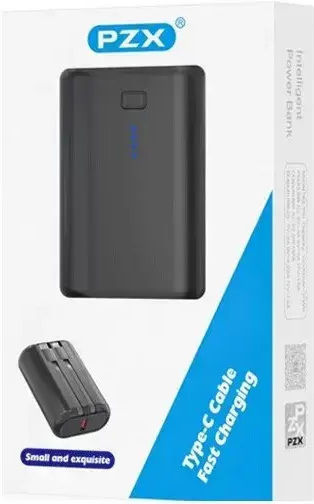 PZX V51 Power Bank 10000mAh 22.5W с USB-C порт Черен