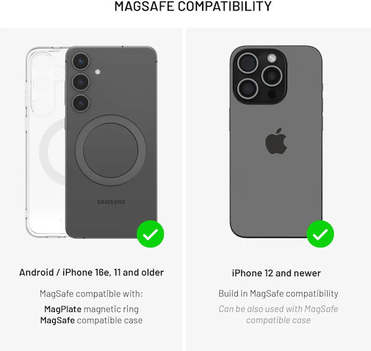 Fixed MagZen 5 Crystal MagSafe Qi2 Външна Батерия 5000mAh 20W с USB-C Изходен Порт Power Delivery Розова