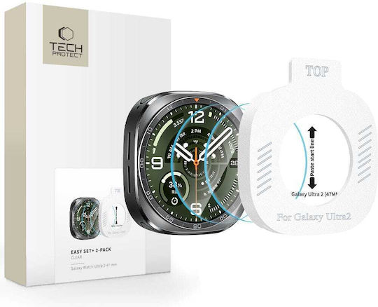 Tech-Protect Easy Set+ 2 Stück Gehärtetes Glas Für Galaxy Watch Ultra 2