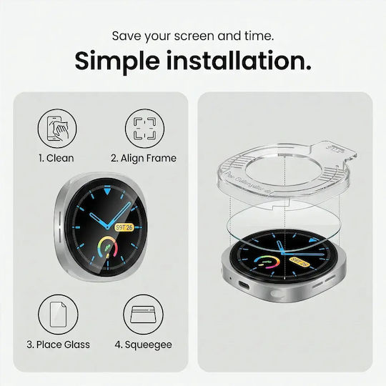 Tech-Protect Easy Set+ 2 Stück Gehärtetes Glas Für Galaxy Watch Ultra 2