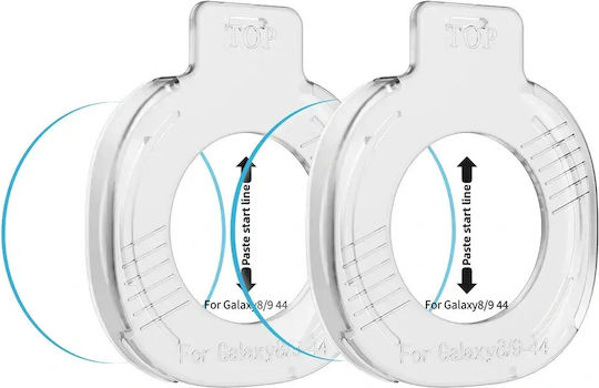 Tech-Protect Easy Set+ 2er Pack Gehärtetes Glas für Galaxy Watch 8 / 9 44 mm 2 Stück