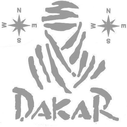 Moto Discovery Autocolante decorative Dakar Argintiu