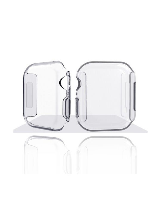 TPU Silicone Full Coverage Case for Apple Watch Series 4 5 6 44mm SE 44mm SE 2022 44mm Transparent